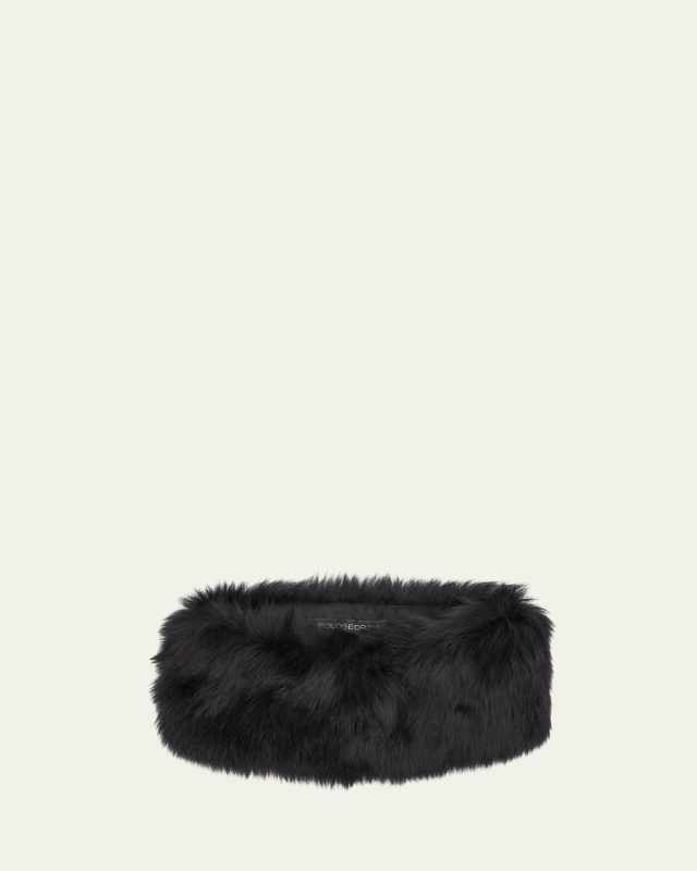 Dyed Shearling Cashmere Blend Headband